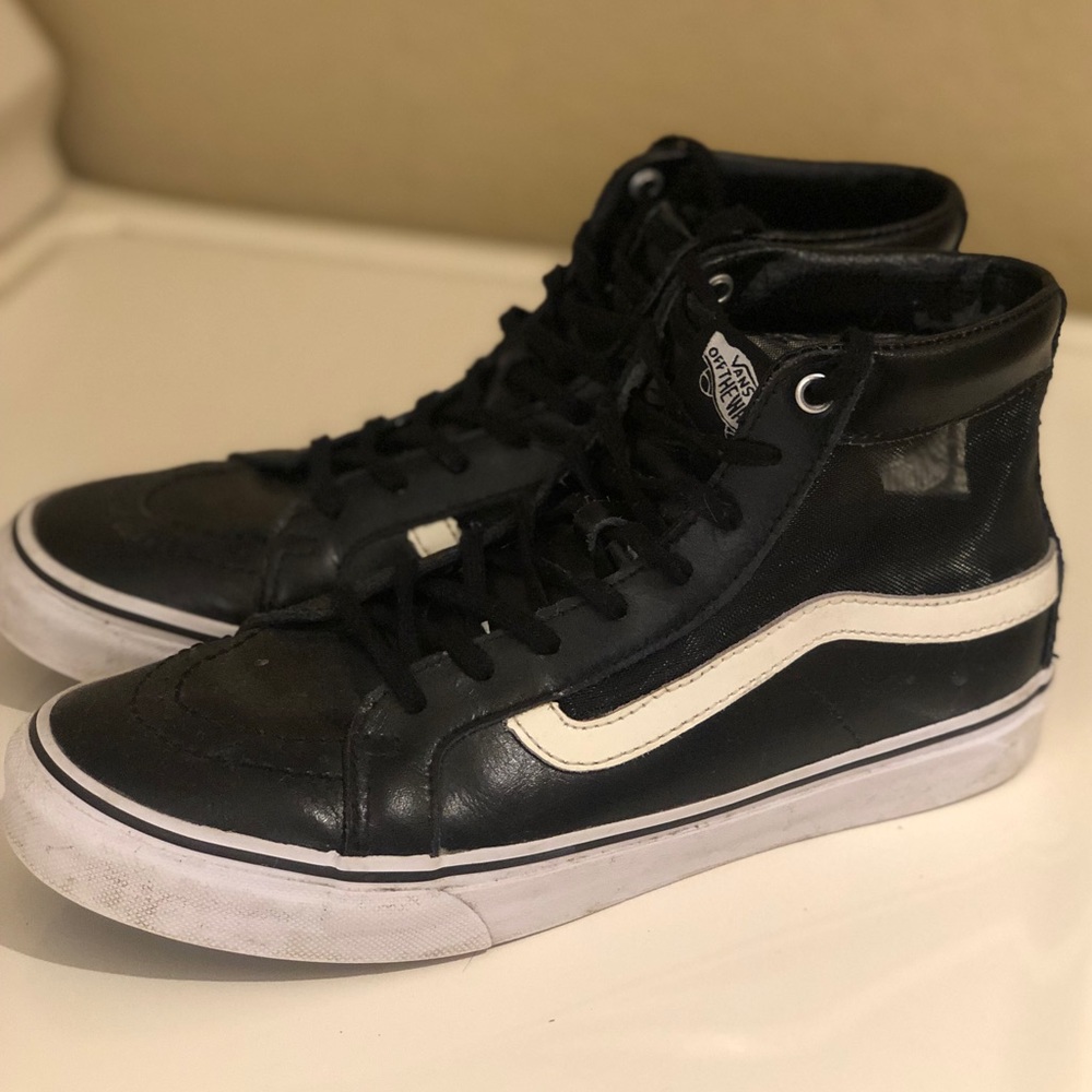 VANS SK8 HI LEATHER BLACK